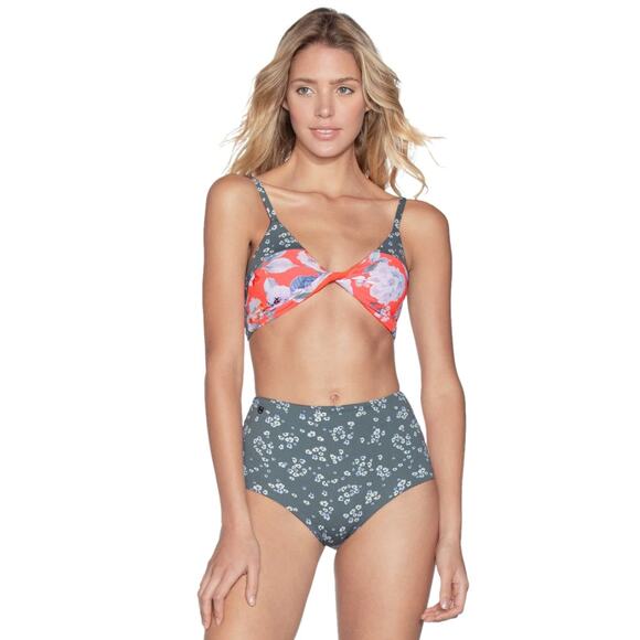 Maaji Bouquet Multicolor Twister 4 Way Reversible Bikini Top - Picture 1 of 12